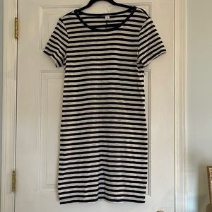 Old navy t-shirt dress navy and white striped
